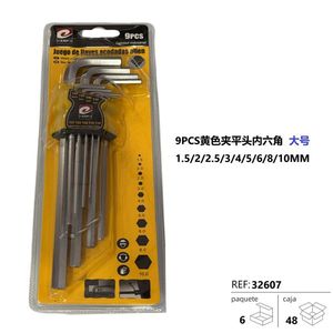 Flat Head Internal Hex Socket Wrench Set 9Pcs 1.5 2 2.5 3 4 5 6 8 10mm Allen Key Tool Kit - Product Image 3