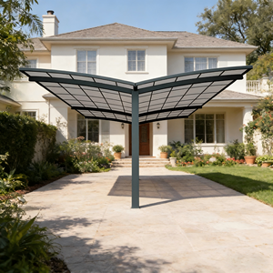 Abri de voiture <span class=keywords><strong>en</strong></span> aluminium avec <span class=keywords><strong>toit</strong></span> <span class=keywords><strong>en</strong></span> polycarbonate pour <span class=keywords><strong>garage</strong></span> simple, abri de voiture <span class=keywords><strong>en</strong></span> métal, abri de voiture portable - Product Image 5