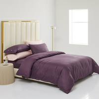 Housse de couette 100% coton cousue écologique Queen King Size couleur unie moderne minimaliste des années 60