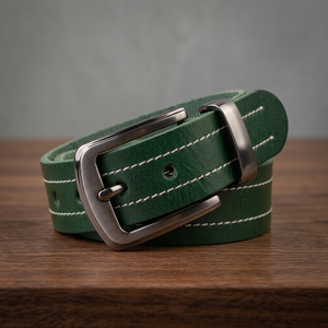 BS INTERNATIONAL Best Quality Brown Standard Buffalo <b>Cow</b> Hide Men's Vintage Casual Belt Custom Length Eco-Friendly Heat-Transfer - Product Image 1
