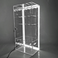 Nouveau support moderne de vitrine de comptoir en acrylique pour accessoires mobiles support d'écouteurs pour téléphone portable avec crochets pour affichage d'écouteurs