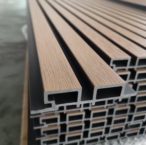 แผ่นผนัง WPC แบบ Co-extrusion สำหรับภายนอกอาคาร แผ่นผนังคอมโพสิตลายไม้แบบร่อง สำหรับงานตกแต่งผนังอาคาร - Product Image 4