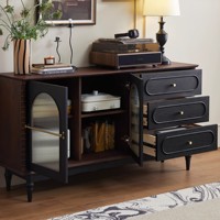 Buffet moderne en bois massif léger, armoire de rangement de luxe, commode chinoise, meubles pour salon et salle à manger