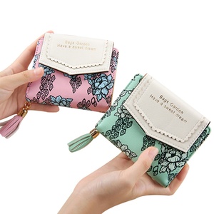 Portefeuille fin en PU Boshiho pour femmes, porte-monnaie, portefeuille court en PU pour femmes - Product Image 1