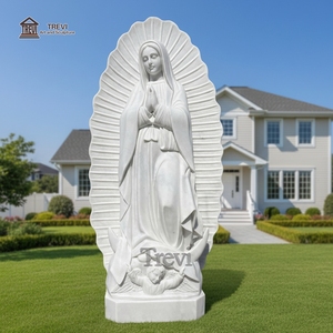 Statua TREVI Grande in <span class=keywords><strong>Marmo</strong></span> della Vergine Maria Cattolica, Scultura della Madonna di Guadalupe per Esterni - Product Image 2