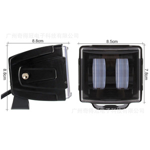 ไฟส่องสว่างแบบ LED รูปทรงสี่เหลี่ยม QideWin 20W 4000 ลูเมน แสงสีขาวและสีเหลืองแบบคู่ สำหรับรถยนต์และรถจักรยานยนต์ - Product Image 5
