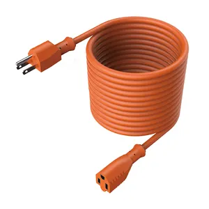 Cable eléctrico exterior de alta calidad de 14 AWG cable de extensión de alimentación de 125V