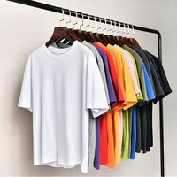 Camiseta básica unissex da fábrica roupas, 200gsm, manga curta lisa, 100% algodão