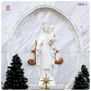 Statue de religion extérieure en marbre blanc Notre-Dame de <span class=keywords><strong>Marie</strong></span> avec la statue de l'enfant <span class=keywords><strong>Jésus</strong></span> <span class=keywords><strong>à</strong></span> vendre - Product Image 1