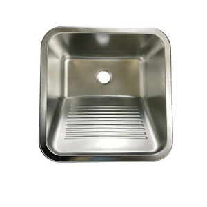 Cuba Inox <span class=keywords><strong>45x45</strong></span> Tanque de Acero Inoxidable para Lavandería, <span class=keywords><strong>Fregadero</strong></span> Cuadrado con Escurridor para Lavar Ropa a Mano - Product Image 6