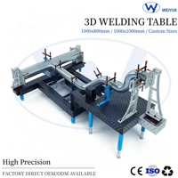 Table de soudage 3D de précision 1000*800*200mm |   Banc de travail en acier gravé pour la réparation d'équipements