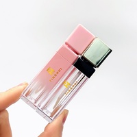 Rouge à lèvres personnalisé avec logo, 6ml, 7ml, 10ml, rose et blanc, avec grand applicateur et capuchon à vis en plastique