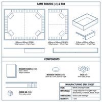 Jeu de société de stratégie Mafia personnalisé OEM ODM, jeu de table avec cartes imprimées, jetons, dés, papier recyclable, emballage personnalisé, jeux de société
