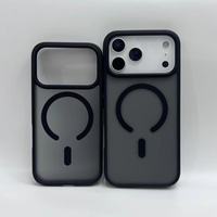 Coque de téléphone AK magnétique à chargement sans fil en TPU avec texture PC douce pour la peau pour iPhone 17, 17 Air, 17 Pro Max