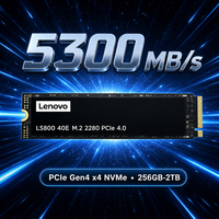 SSD NVMe Lenovo LS800 40E M.2 2280 PCIe 4.0 d'origine, 256 Go, 512 Go, 1 To, 2 To, 5300 Mo/s, pour PC de développement logiciel