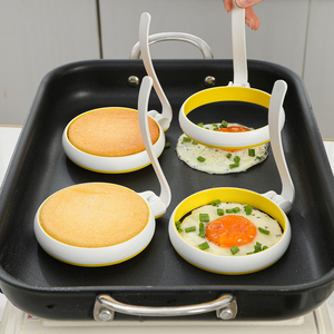 Vòng trứng chiên Silicon 4 gói cho bánh pancake ăn sáng và muffin và bánh sandwich vật liệu không dính - Product Image 4