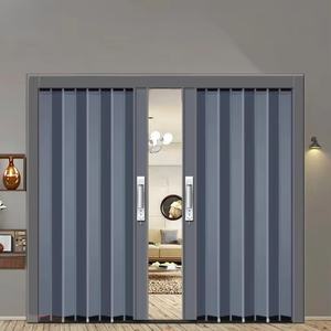 Portes pliantes en aluminium de conception moderne, panneaux de cloison, coulissantes, pour cuisine, salle de bain, couloir, zones intérieures pliables - Product Image 5