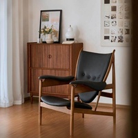 Fauteuil Master Chief de style italien d'occasion, en bois massif, rétro, rembourré en éponge, canapé pour salon, balcon, personnalisable, sans assemblage