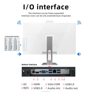 คอมพิวเตอร์แบบ all-in-One ขนาด23.8นิ้วราคาถูกพร้อม I3 Intel Core I7ระบบปฏิบัติการ <span class=keywords><strong>Windows</strong></span> I5หน่วยความจำ8GB แผง IPS-สำหรับเล่นเกมที่บ้าน - Product Image 3