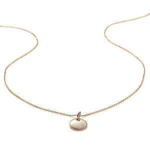 Collier tendance en argent sterling 925 plaqué rhodium et or avec pendentif en forme de pièce de monnaie gravable pour fiançailles, mariage et fête - Product Image 3