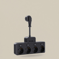 4 prises d'extension multifonctions générales UE pour multiprise d'alimentation portable avec 4 usb et interrupteur individuel