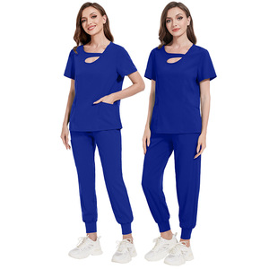 Conjuntos de Uniformes Médicos Elásticos de Spandex Modernos 42070, Conjuntos de 3 Piezas Unisex para Hospital con Opción de Marca Privada - Product Image 6