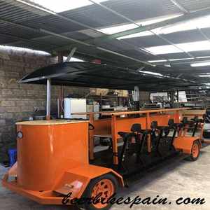 Bicicleta Eléctrica de Cuatro Ruedas para Paseos y Diversión, Carrito de Cerveza y Aperitivos con Pedales, Scooter, Bicicleta - Product Image 3