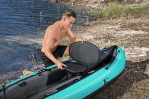 Ventura Elite X1 <span class=keywords><strong>Hydro</strong></span>-<span class=keywords><strong>Force</strong></span> Inflable <span class=keywords><strong>Kayak</strong></span> Set 2,80 M X 86 cm Pesca <span class=keywords><strong>Kayak</strong></span> Asiento Individual - Product Image 2