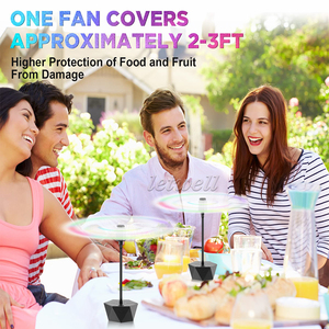 Ngoài trời trong nhà bên Holographic lưỡi giữ ruồi đi Bug người hâm mộ USB Pin hoạt động BBQ <span class=keywords><strong>Fan</strong></span> điện Mosquito Repellent - Product Image 4