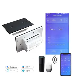 Venta al por mayor Precio barato WiFi Control remoto Smart Touch Switch Panel Crystal WIFI interruptor de pared para Smart Home