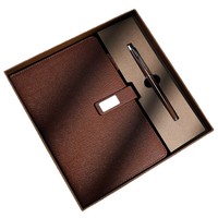 Ensemble cadeau de carnet d'affaires personnalisé avec logo d'entreprise, couverture en cuir PU de luxe, journal, papeterie pour réunions