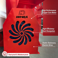 HINDA 20m³ Hacheuse de Fourrage Stationnaire Électrique Triphasée 380V 75KW en Acier au Manganèse, Nouvelle Version Verticale Haute pour Alimentation des Poulets de Chair