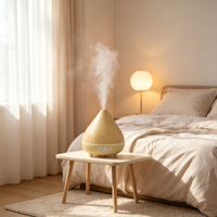 Diffuseur d'huiles essentielles avec lumière LED, humidificateur d'aromathérapie pour table de chevet