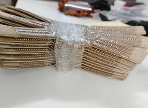 Dames fantaisie verre pierre strass dessus de chaussure chaussures pour femmes semi-finies matériaux supérieurs - Product Image 5