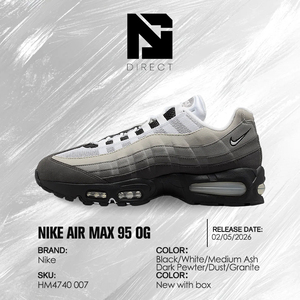 Air Max 95 'Big Bubble - Granite' Mesh Lace Up Running Shoes All Seasons Breathable Men's Nike Sneaker - Product Image 6