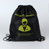Sac à dos à cordon de serrage en Polyester 210D, sac à dos de Sport personnalisé en Polyester avec impression numérique