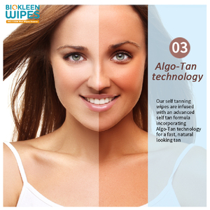 Lingettes autobronzantes portables Biokleen Private Label, 25 lingettes, huile <span class=keywords><strong>bronzante</strong></span>, lingettes pour bronzage cutané - Product Image 4