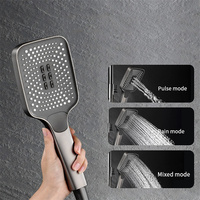 Ensemble de robinet de douche Piano Key Gun Gris Système de douche à affichage numérique Robinet de baignoire en laiton 3 modes Douche à main et pulvérisateur de bidet