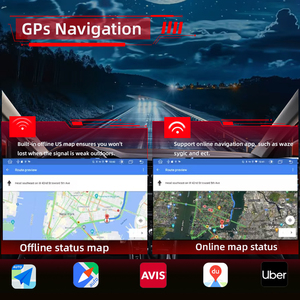 ระบบนำทาง GPS แบบไร้สายสำหรับรถยนต์ข้ามพรมแดน รองรับ CarPlay และ Android พร้อมจอแสดงผลขนาดใหญ่แบบ All-in-One ภาพถอยหลัง OLED หน้าจอสัมผัส ความละเอียด <span class=keywords><strong>1280x720</strong></span> - Product Image 2