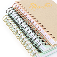 Feuille d'or personnalisée impression A5 spirale non datée planificateur organisateur Agenda objectif quotidien mensuel avec bobine d'or lié