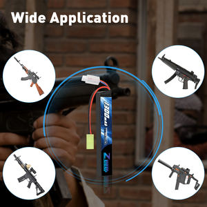 Zeee 3S 11.1V 25C 1300mAh airsoft LiPo แบตเตอรี่แท่งพร้อมขั้วต่อ Tamiya ขนาดเล็กสำหรับของเล่น RC - Product Image 6