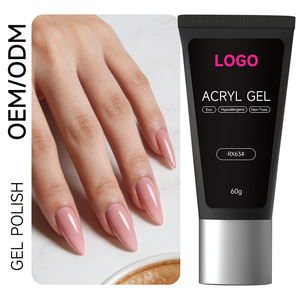 Fournitures pour ongles OEM ODM, Polygel 30g 60g, Couleurs pour ongles, Étiquette privée personnalisée, Polygel acrylique transparent effet gelée pailleté pour extension d'ongles - Product Image 1