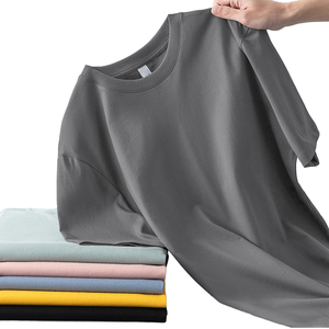 เสื้อยืดโอเวอร์ไซส์ผู้ชายผ้าฝ้าย OEM สตรีทแวร์ เสื้อยืดเปล่า พิมพ์โลโก้ตามสั่ง ขายส่งแบบลำลอง - Product Image 1