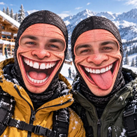 Masque facial HLC pour couple âgé, cagoule amusante pour grand-mère et grand-père, masque de ski fantaisie, cadeau pour couples pour les sorties de ski, cadeau de Noël amusant pour le snowboard