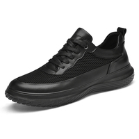 Chaussures habillées Oxford pour hommes de qualité supérieure, en cuir durable avec doublure en maille, style décontracté noir pour l'été, idéales pour la marche et les affaires.