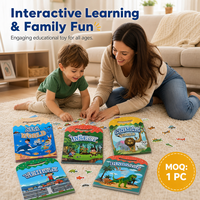 Livre d'autocollants en TPE multi-thèmes réutilisable, grand format, portable, silencieux, personnalisable, pour l'apprentissage sensoriel des enfants, durable