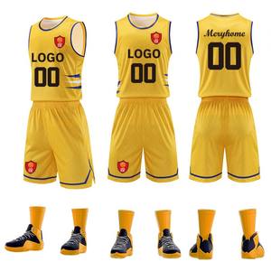 Divise da basket reversibili per adulti tuta sportiva bassa MOQ maglie in poliestere traspirante ad asciugatura rapida nome della squadra personalizzato - Product Image 4