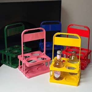 Support carré en PP pour 6 bouteilles de vin – Écologique, idéal pour les bars, restaurants, fêtes et camping – Meilleure vente - Product Image 5