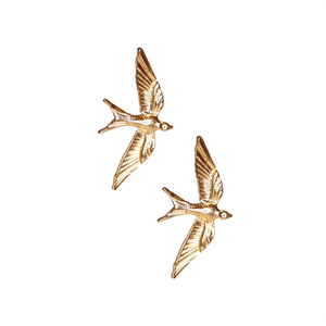 Pendientes de Moda con Diseño de Pájaro en Vuelo, Acero Inoxidable 316L, Baño de Oro PVD, Resistentes y Sostenibles - Product Image 2