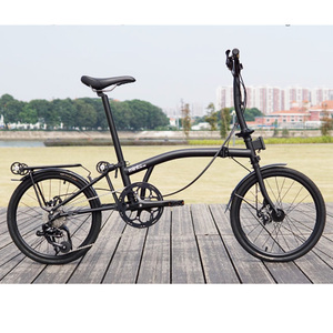 Vélo pliant en alliage d'aluminium MINT, 20 pouces, pliable en trois, léger, portable, 9 vitesses, T9D-20D, frein à disque - Product Image 3